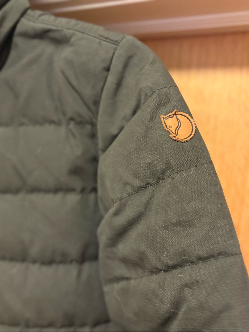 Fjallraven Quilted Puffer Jacket in Olive Green - Picture 2 of 8